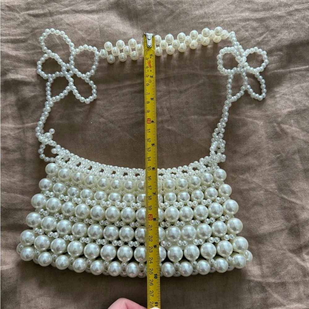 Elegant Pearl Beaded Women's shoulder mini bag